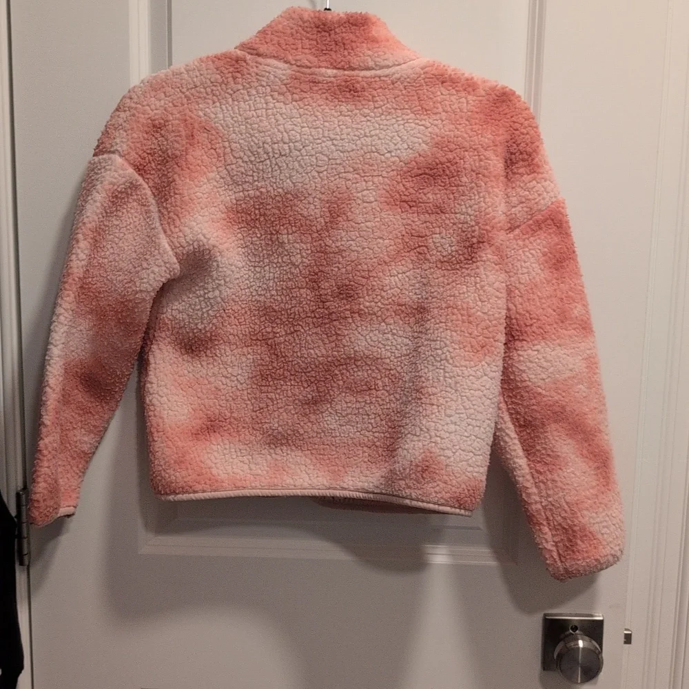 Old Navy Kids Pink and Cream Sherpa Jacket - Picture 3 of 4